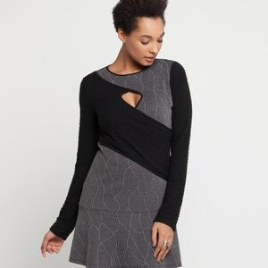 Elegant Black and Gray Women's tunic /Dress
